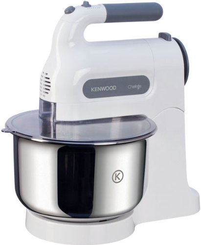 Handrührgerät Kenwood HM 680 Handmixer Chefette inkl. Edelstahl Rührschüssel, Rührständer, 350 Watt, 3 Liter, weiß - 1
